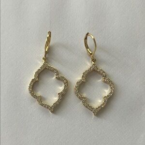 Elegant Gold and Silver Drop Earrings